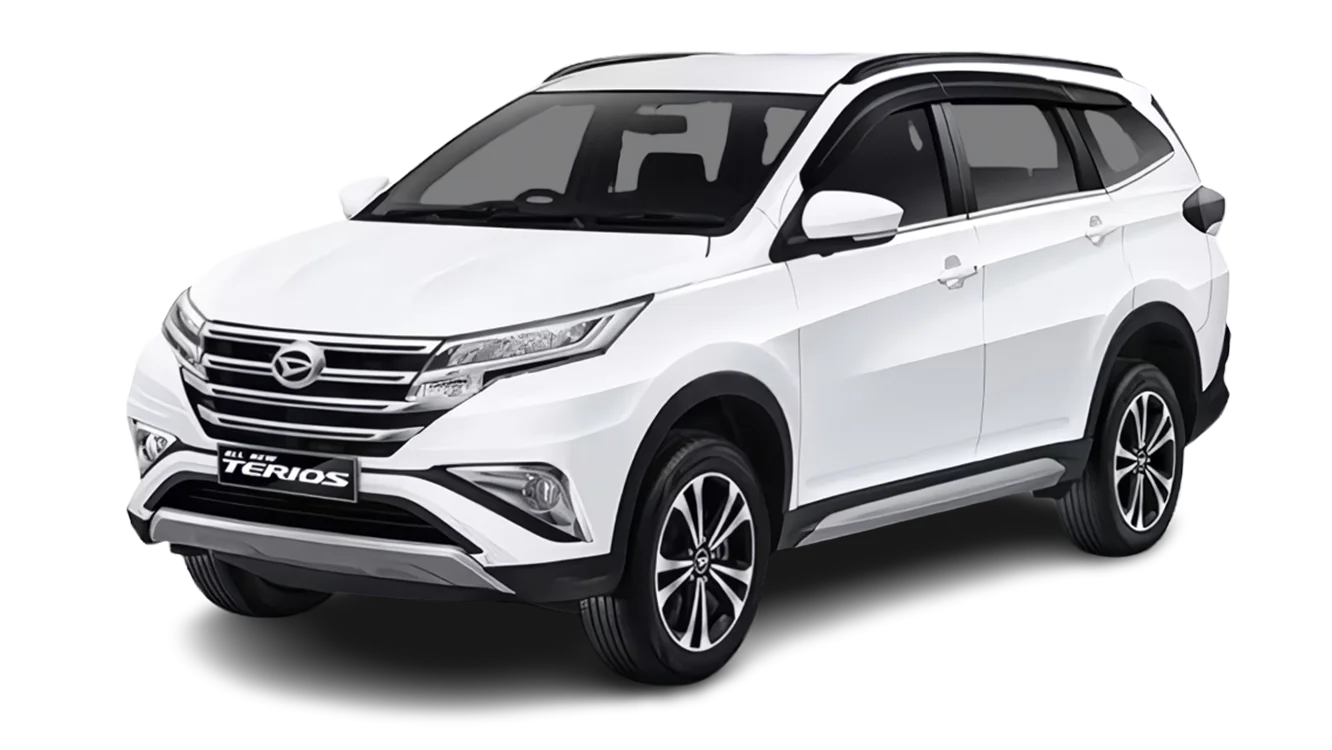 Daihatsu Terios putih untuk sewa mobil keluarga di Medan
